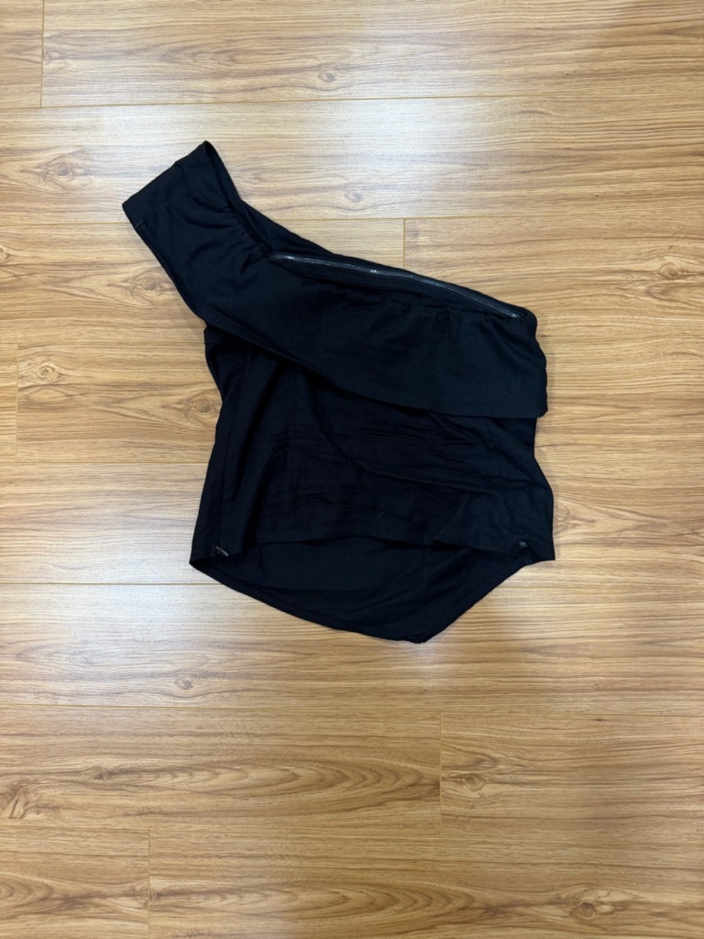 NA-KD Black One Shoulder Top Size 34